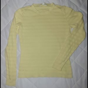 Banana Republic Yellow Stripes Top Small